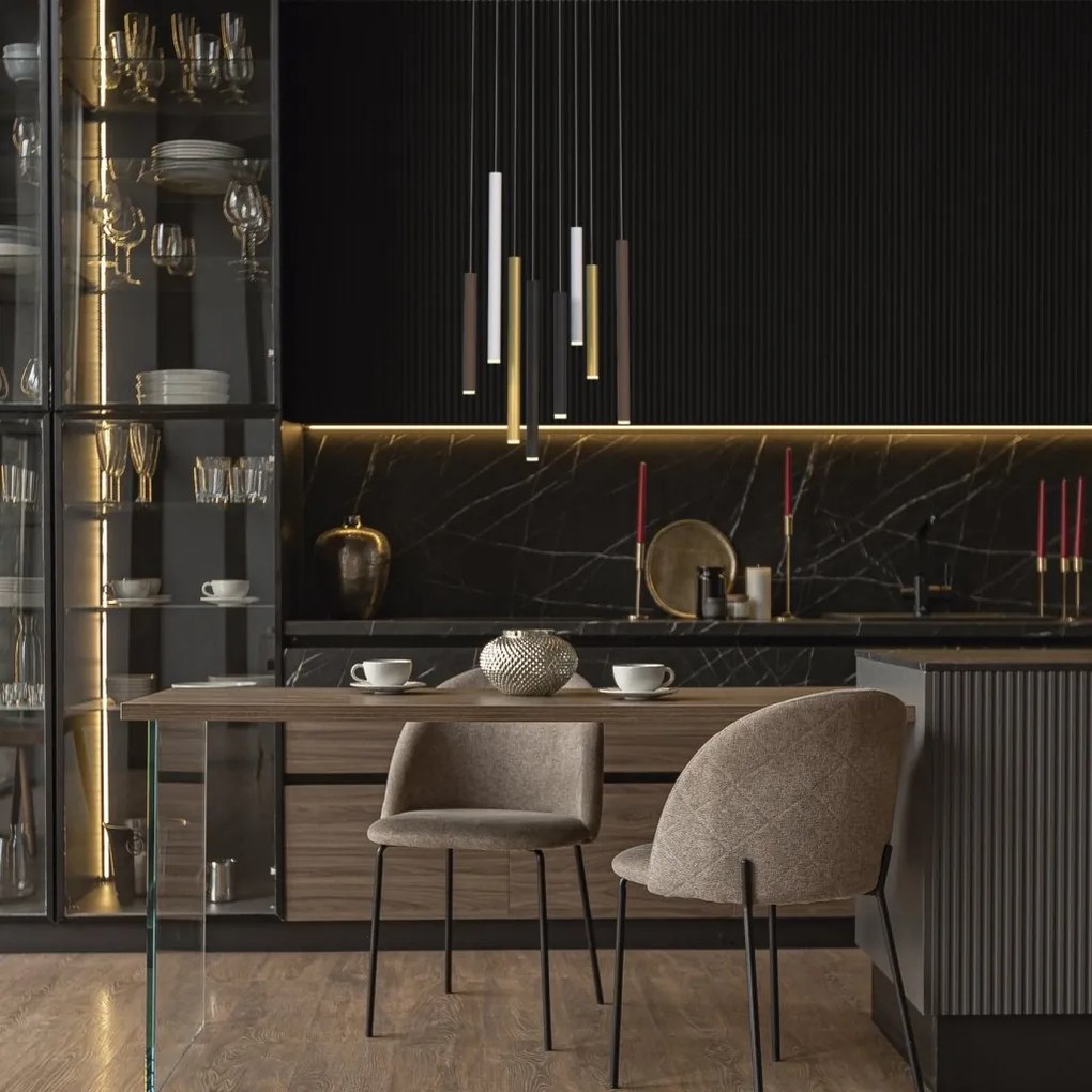 Lustra cu 8 pendule LED design modern minimalist CALA multicolor