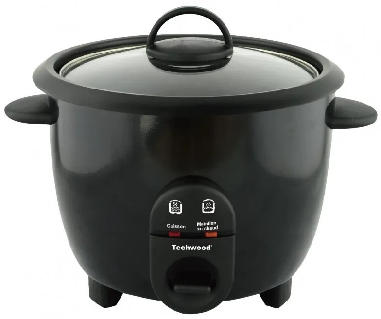 Aparat de fiert orez Techwood TCR-106, 400W, 1 l, Mentinere caldura, Negru