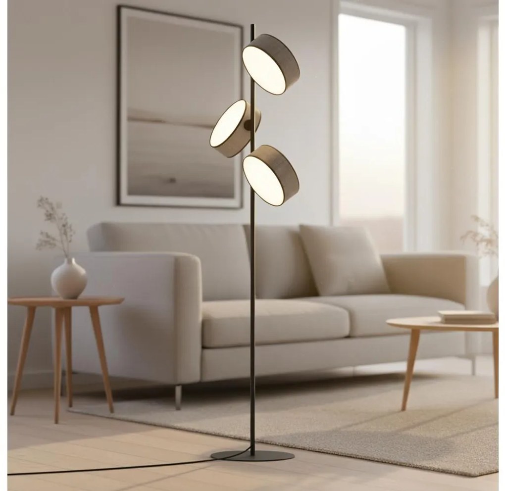 Lampă de podea DRUMZ 3xE14/10W/230V gri