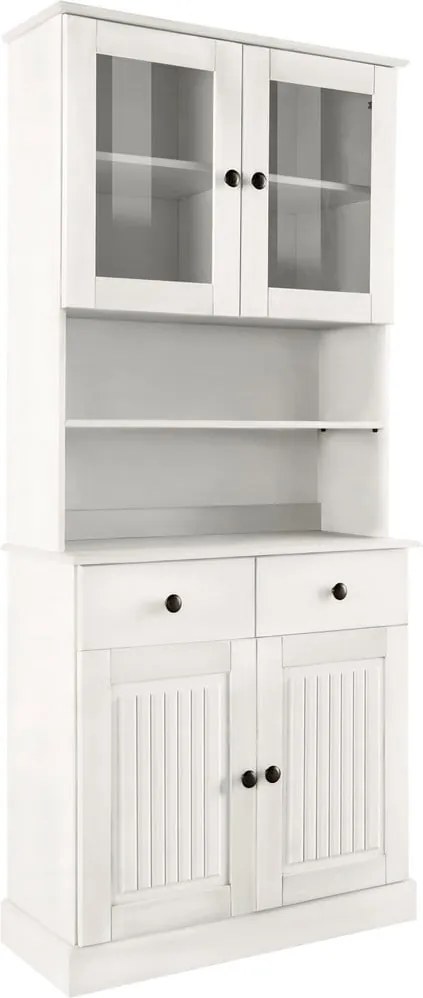 Vitrină albă din lemn de pin 181x34 cm Mille – Støraa