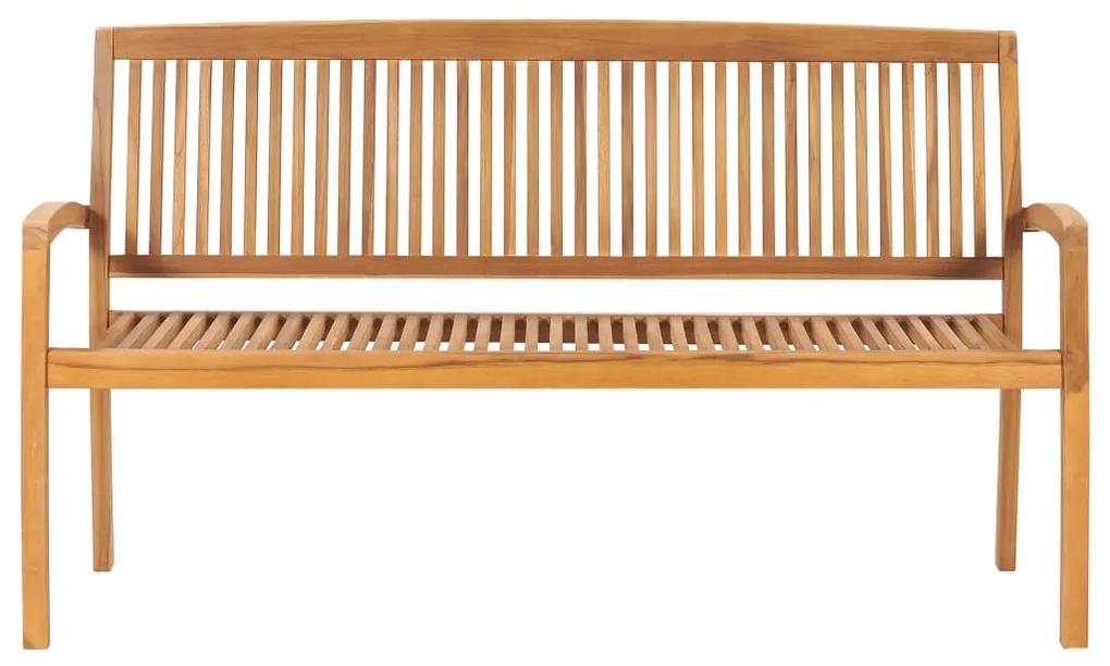 Banca gradina stivuibila, 3 locuri, 159 cm, lemn masiv de tec 1, 159 cm, 3