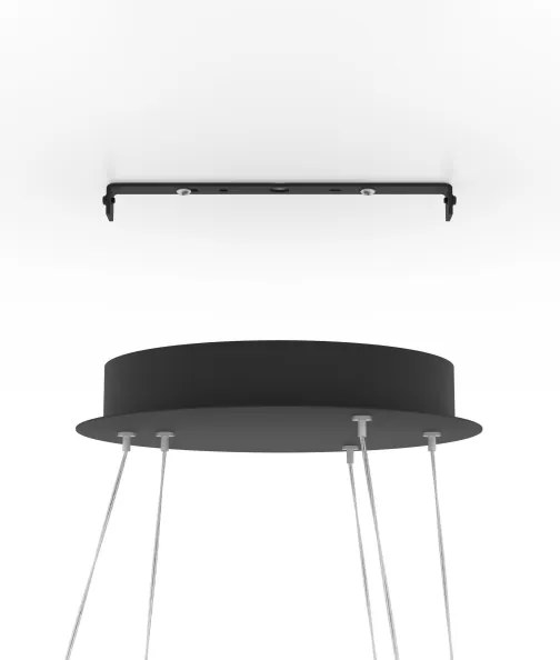 Lustră LED dimabilă pe cablu LOBINERO-Z LED/43,2W/230V negru Eglo 900479