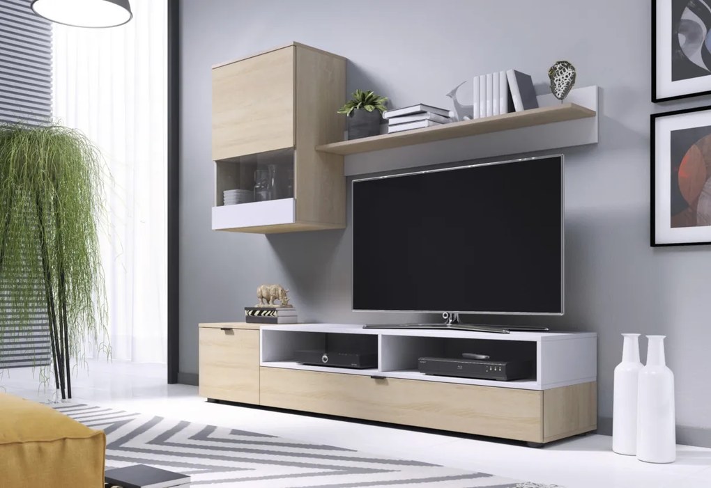 Expedo Set mobilier living XENA, stejar sonoma/alb