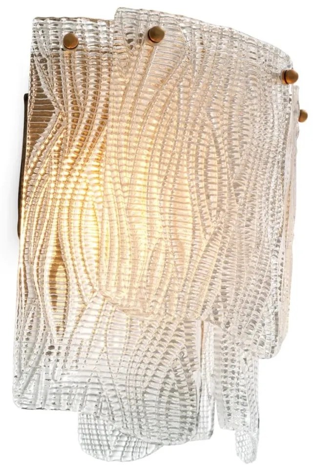 Aplica de perete LUX design deosebit Asinara, sticla texturata