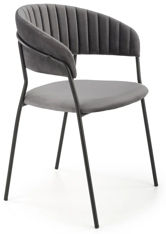 Scaun K426 Velvet Gri – l57 x A54 x H79 cm