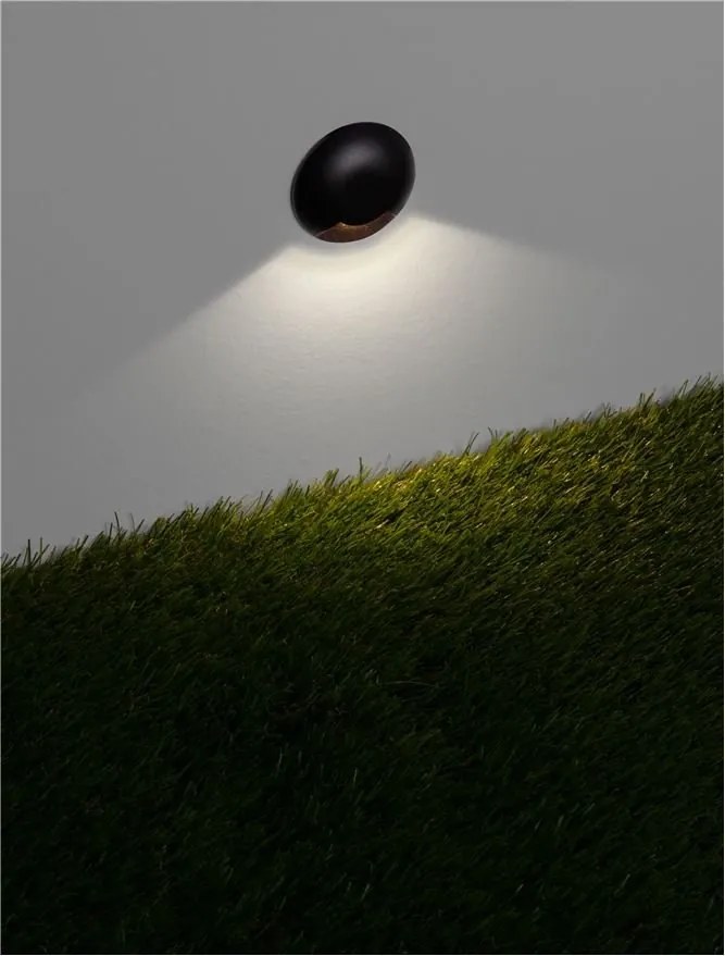 Spot LED incastrat iluminat exterior ambiental IP67 ERIS negru