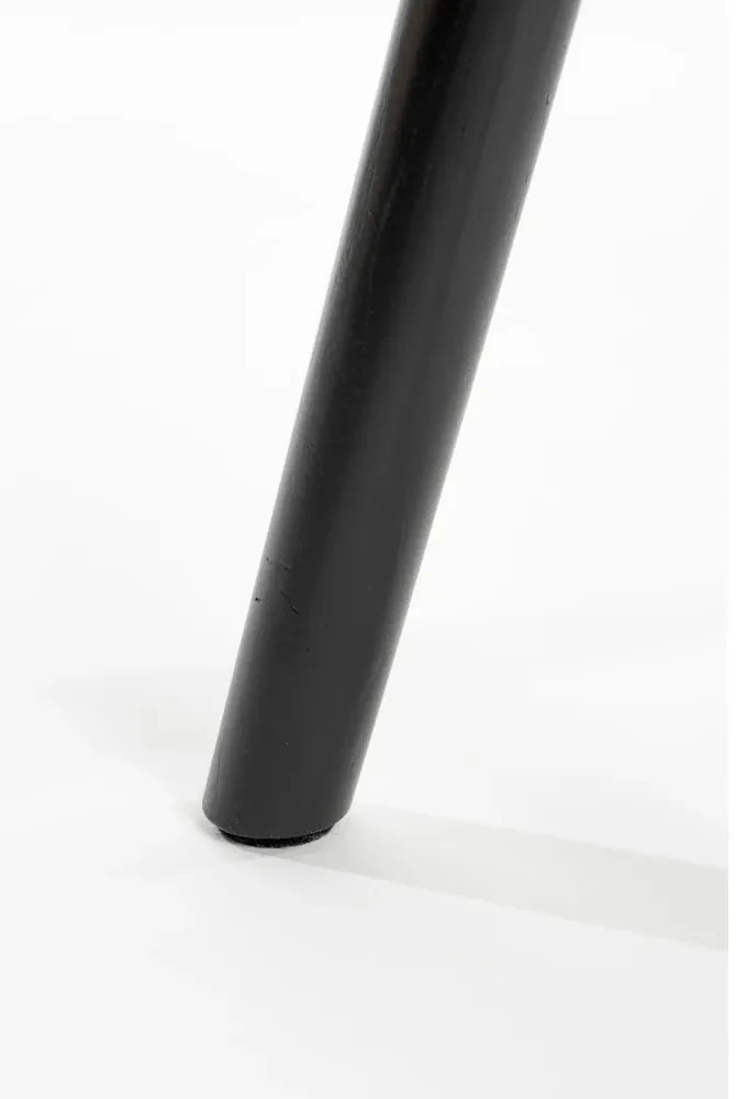 Scaun de bar negru din lemn masiv de stejar 64 cm Vander – White Label