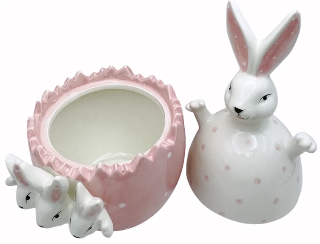 Bol pentru bomboane sau biscuiti CLOVER, Roz, 13x24cm