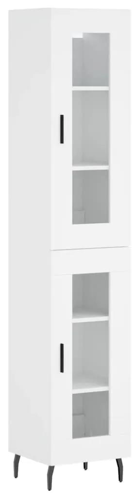 3199441 vidaXL Dulap înalt, alb, 34,5x34x180 cm, lemn prelucrat