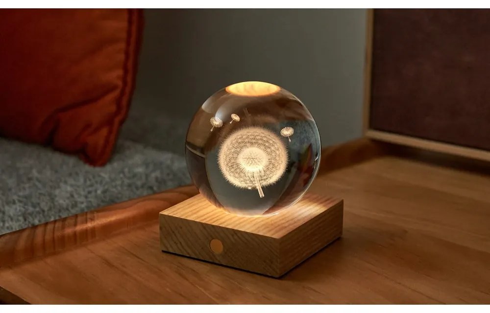 Decorațiune luminoasă maro închis cu USB Amber – Gingko