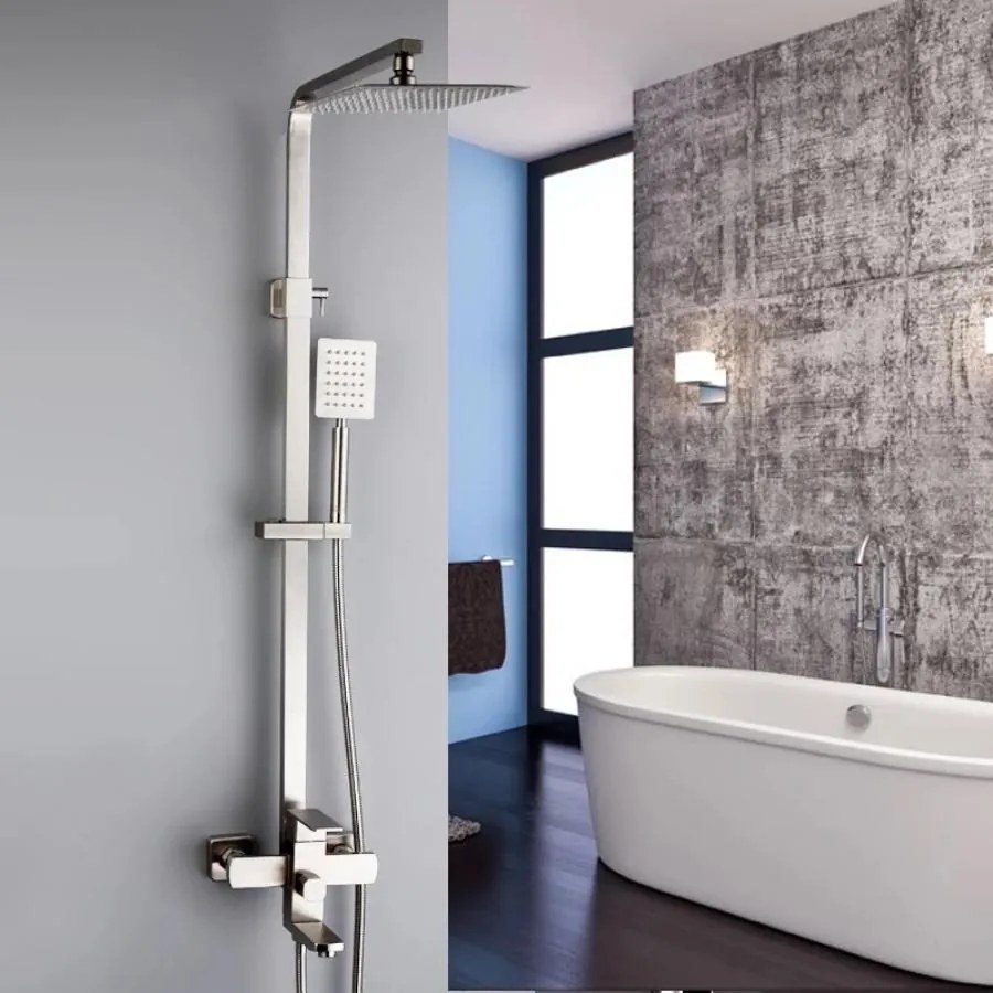 Coloană de Duș Satinată Model LY005 – Design Modern și Funcțional pentru O Baie Elegantă