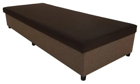 Pat tapițat cu spațiu de depozitare CORY 80x200 maro