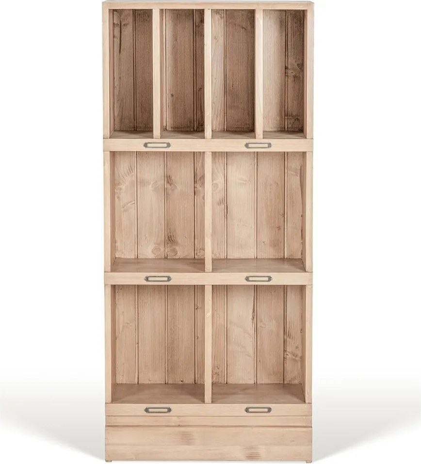 Bibliotecă lemn masiv Heritage, 60 × 33 × 132 cm