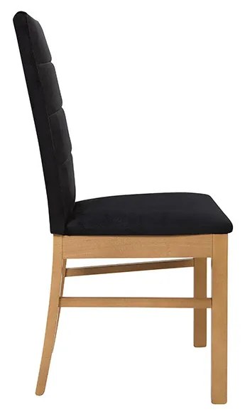 Scaun de sufragerie Ostia D09-TXK (Stejar natural + solar black). 1025962
