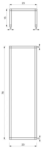 Suport de perete pentru prosoape 78x23 cm negru