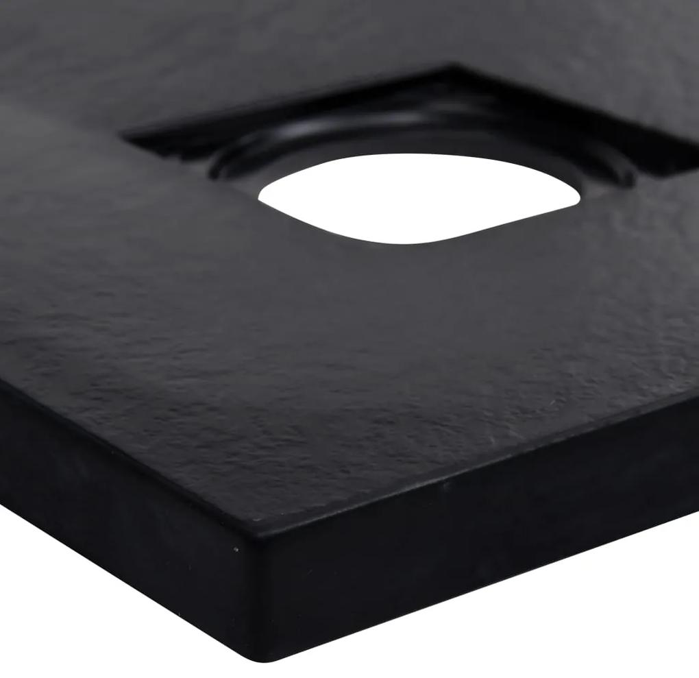 Cadita de dus, negru, 90x90 cm, SMC Negru
