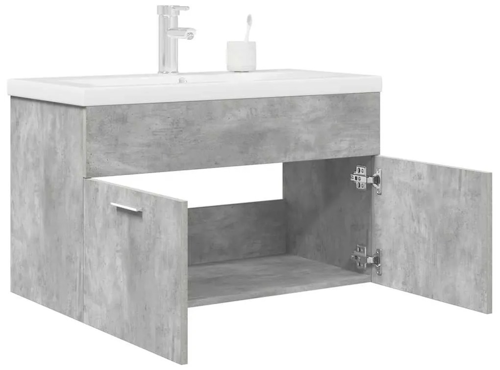 vidaXL Dulap pentru chiuvetă baie cu chiuvetă încorporată și robinet