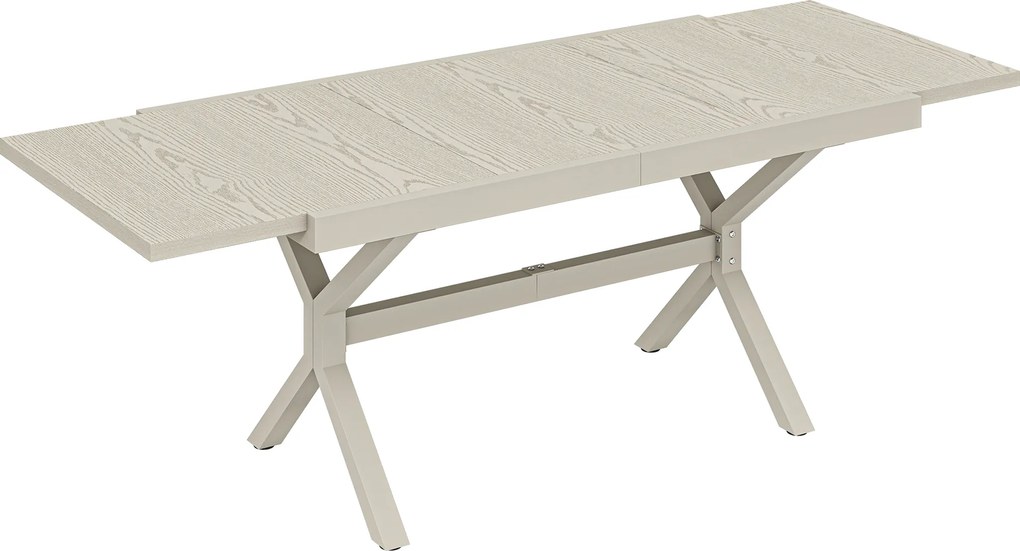 Outsunny Masă Extensibilă de Grădină pentru 8-10 Persoane, din Aluminiu și Oțel, 154/214x85x73 cm, Gri | Aosom Romania