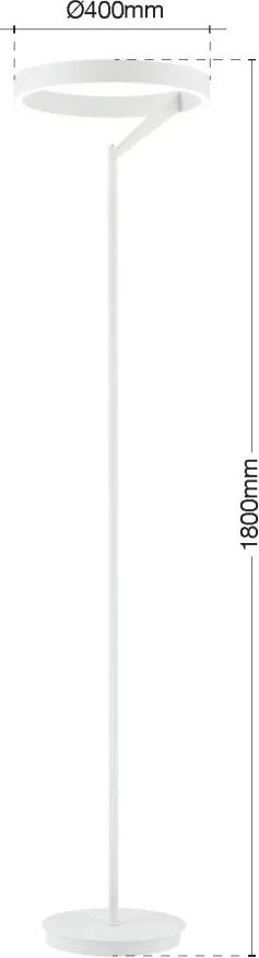 Lampadar LED circular iluminat sus si jos KOLK alb