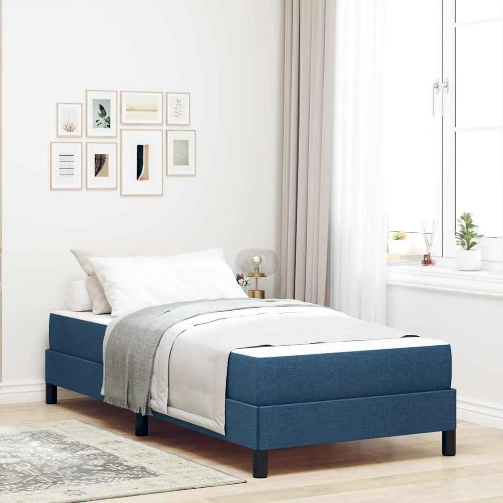 vidaXL Pat cu arcuri Altele albastru 80 x 200 cm țesătură