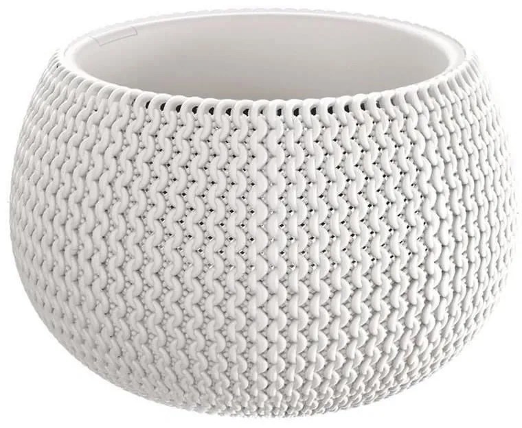 Ghiveci decorativ pentru flori, rotund, alb, 29x19.5 cm, Splofy Bowl