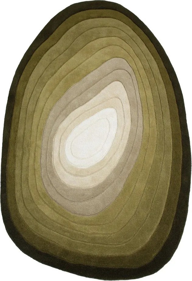 Covor verde țesut manual din lână 160x230 cm Puddle Ombre – Flair Rugs