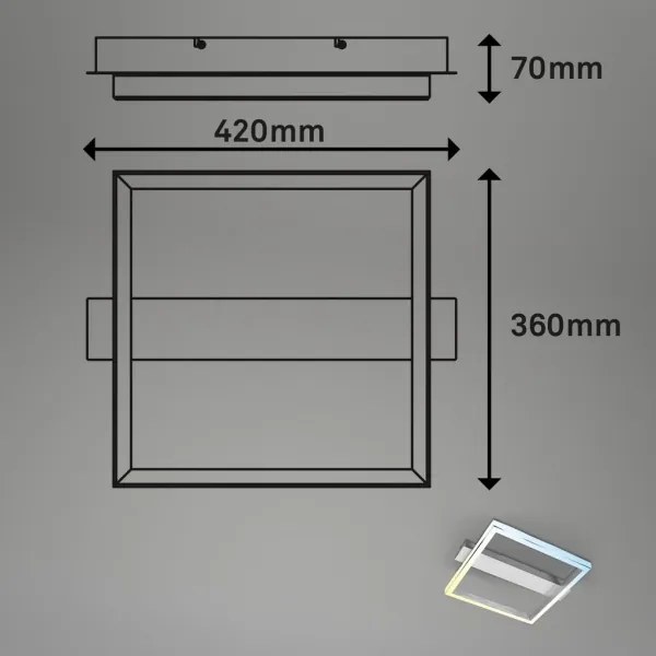 Briloner 3760-019-LED Plafonieră dimabilă FRAME LED/23W/230V 2700-6500K 42x36 cm+telecomandă