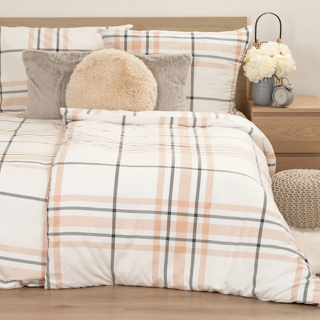 Lenjerie de pat din flanelă 4Home Elegant Plaid,140 x 200 cm, 70 x 90 cm, 140 x 200 cm, 70 x 90 cm