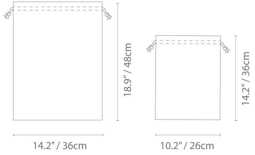 Saci de rufe 2 buc. din material textil – Bigso Box of Sweden