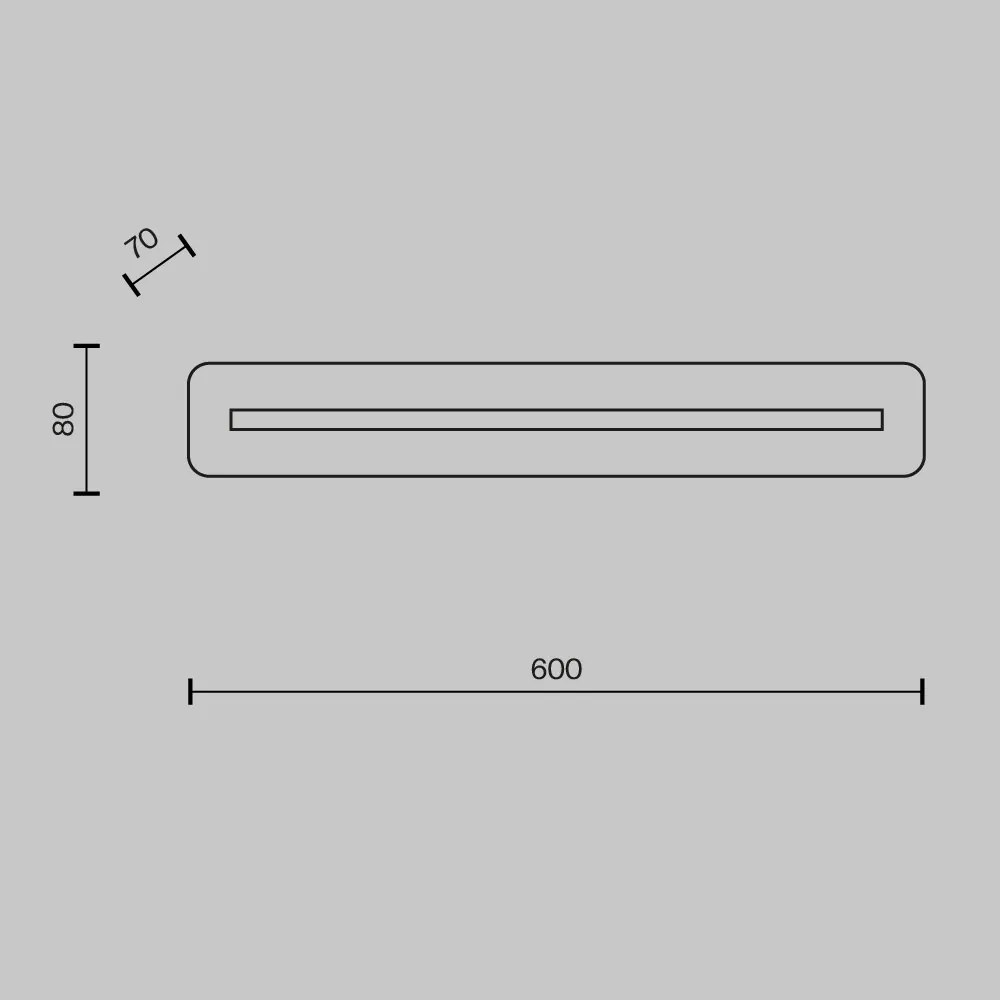 Aplica LED design modern luxuriant Albatre L-60cm