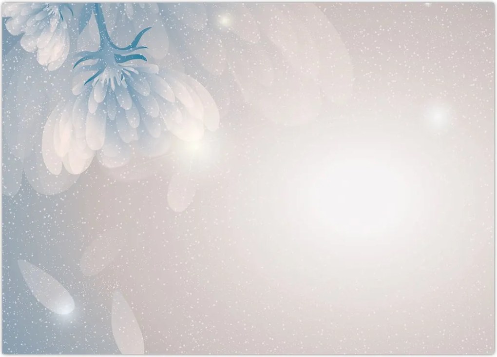 Tablou - Flori înzăpezite (70x50 cm)