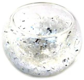 Bol de sticla pentru lumanare, 6.7x4.4 cm
