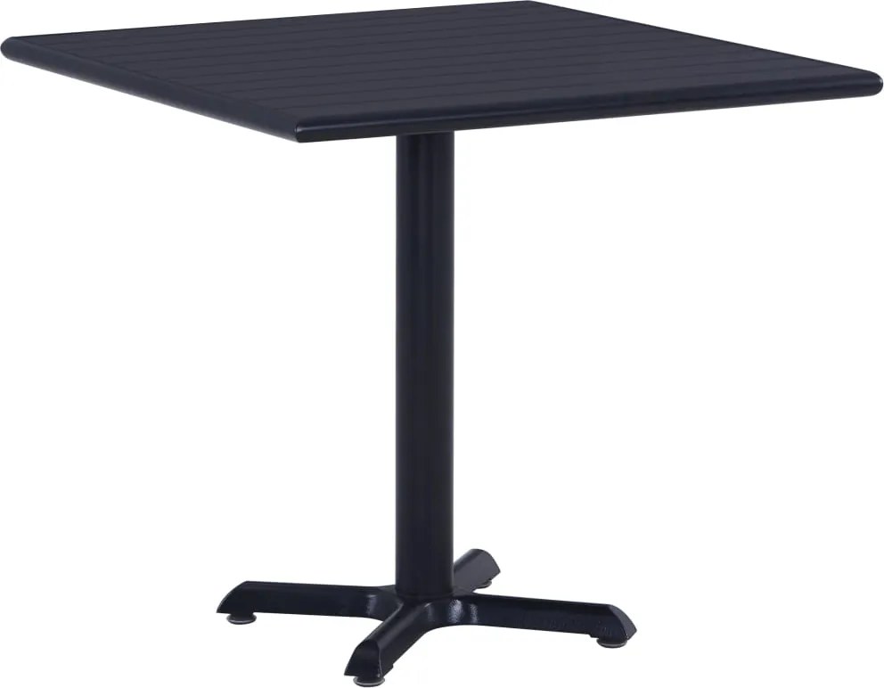 vidaXL Masă de grădină, negru, 80 x 80 x 75 cm