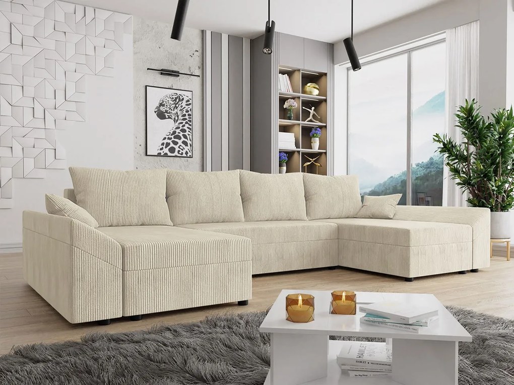 Colțar în formă de U Pepina (crem). Promo -17%. 1070406