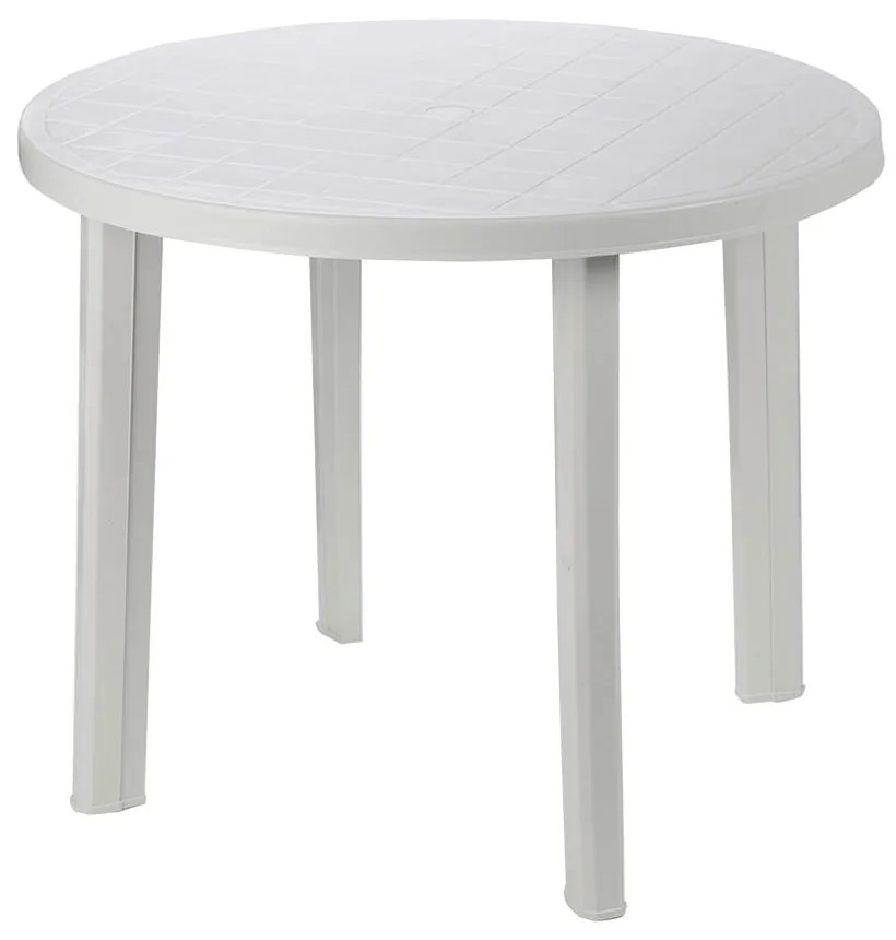 Masa terasa Ada, 90x90x72 cm, rotunda, alb
