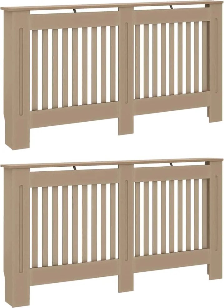 vidaXL Capac pentru radiator 2 pcs natural 152 x 19 x 81,5cm