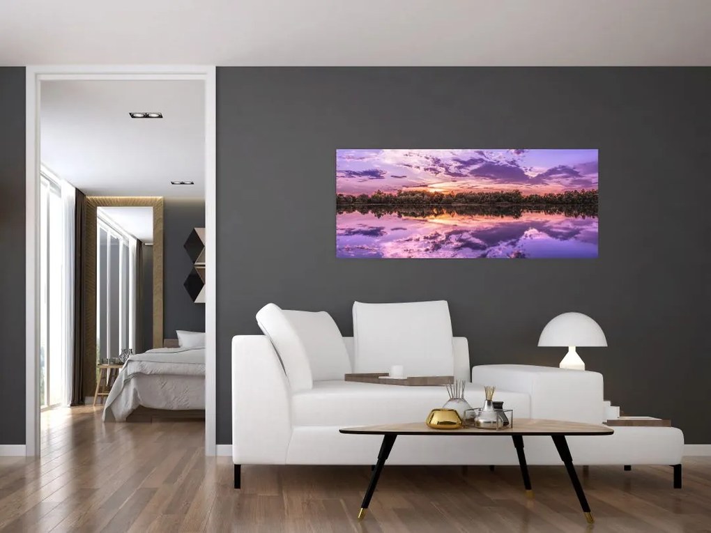 Tablou cu cerul violet (120x50 cm)