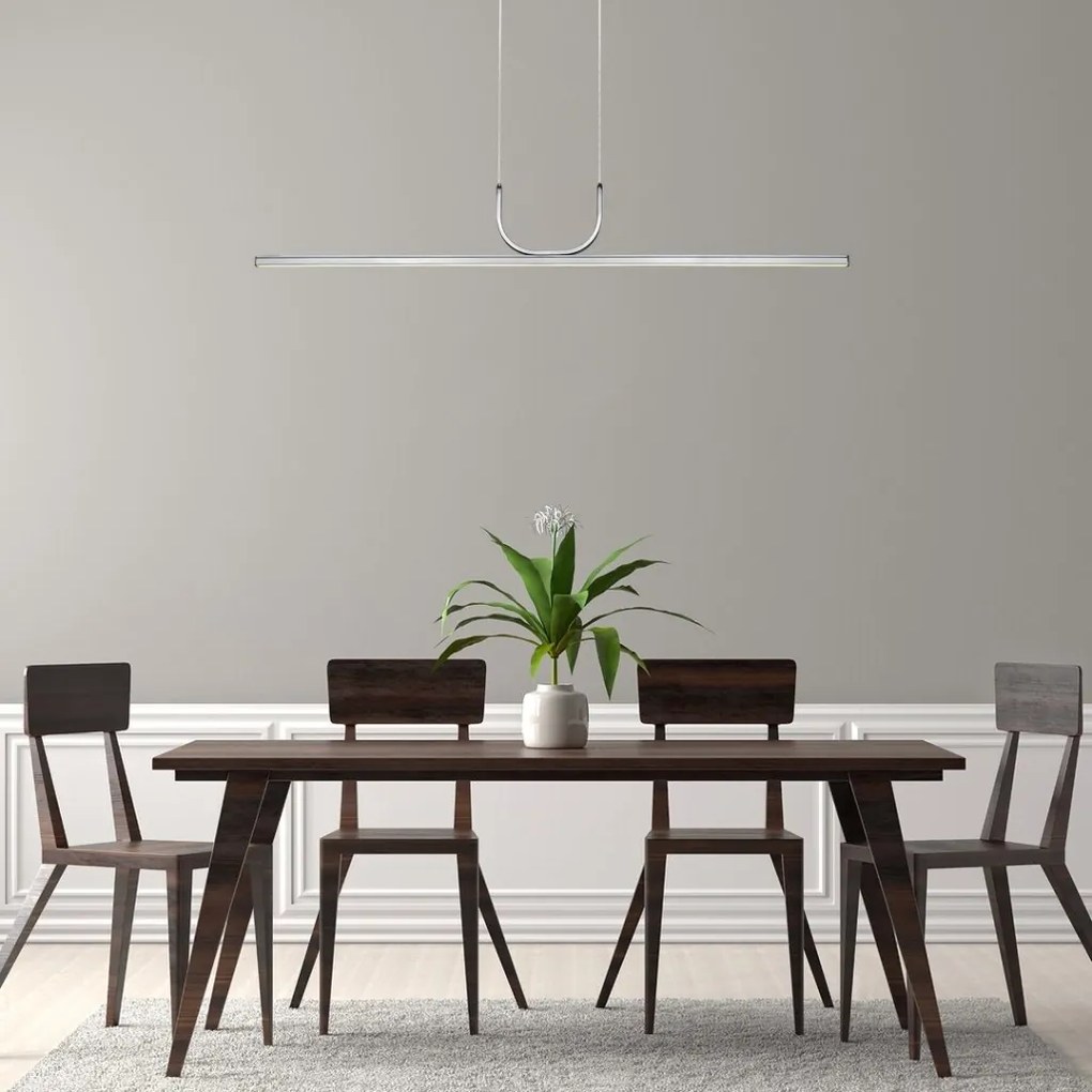 Lustra Suspendata Liniara, LED, Crom, Elia