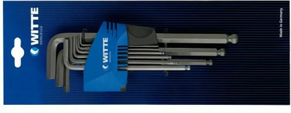 Set de chei Inbus WITTE 1,5-2-2,5-3-4-5-6-8-10 mm Hexagonal Set de chei Inbus 9 Piese