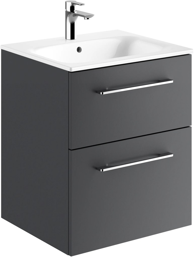 Geberit Selnova Square lavoar cu dulap 55 cm grafit 501.233.00.1