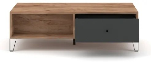 Masă de cafea SULA, stejar craft/negru