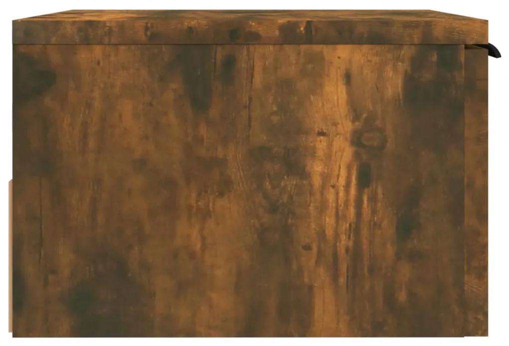 Noptiera de perete, stejar fumuriu, 34x30x20 cm Stejar afumat, 1, 1