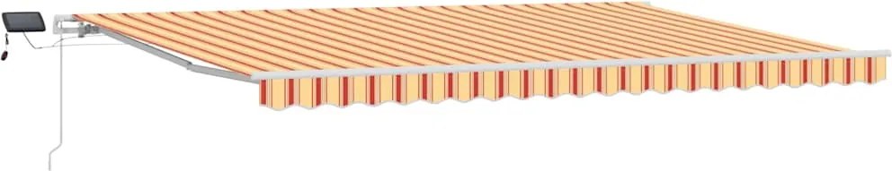 vidaXL Cortina Retractabilă Manual Galben și portocalie 500 × 350 cm