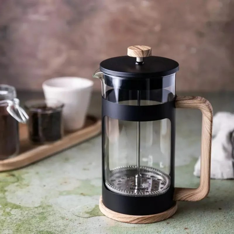 Presă de cafea franceză Klausberg KB 7680, 0,600 l, sticlă, negru/maro