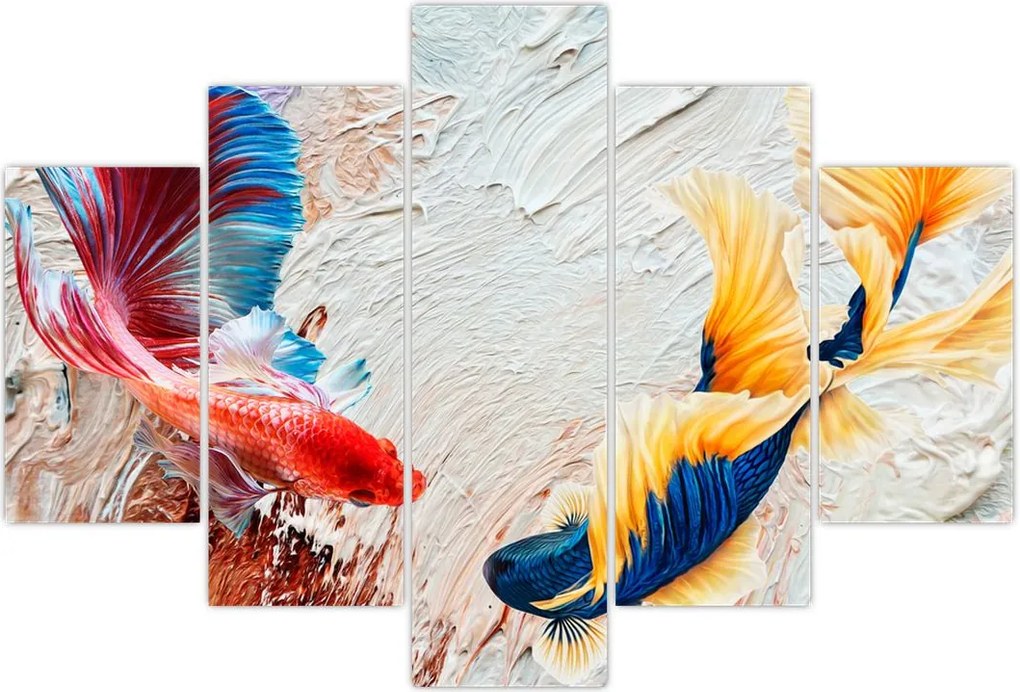 Tablou - Pești războinci (150x105 cm)