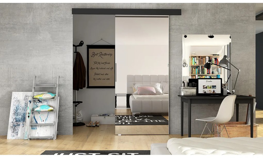 Uși culisante Larouche 2 (Negru mat). 1083347