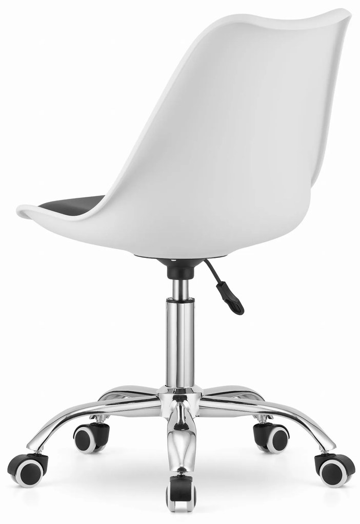 Scaun de birou alb-negru PANSY