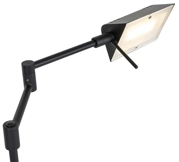 Lampa de podea de design neagră incluzând LED cu dimmer tactil - Notia