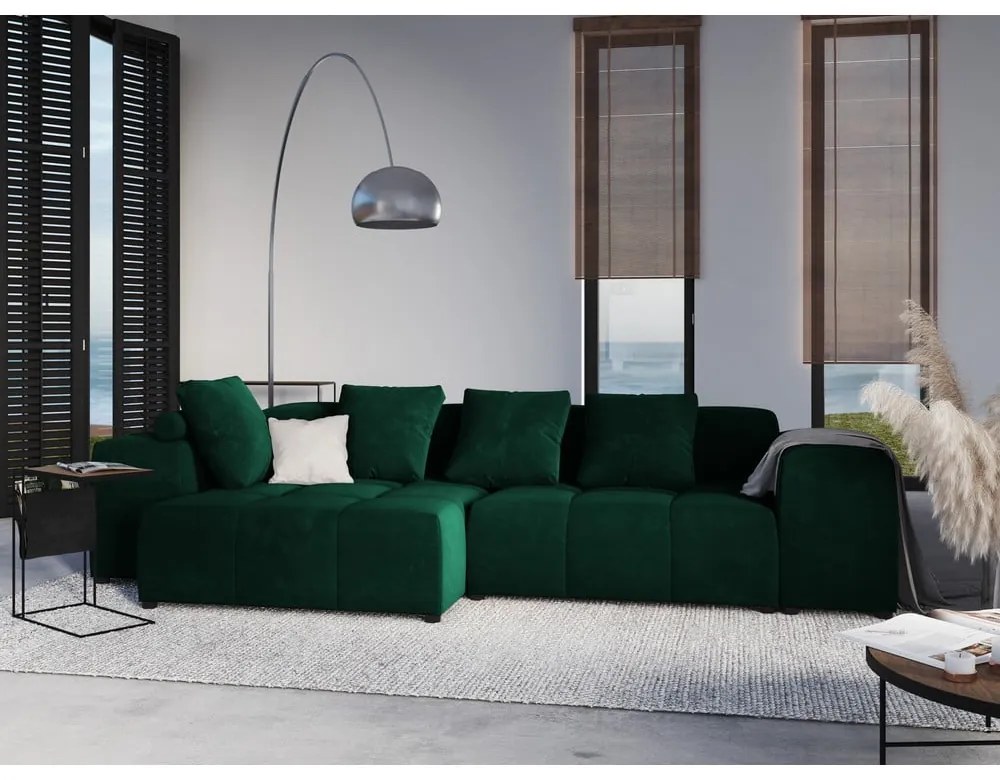 Pernă pentru canapea modulară verde cu tapițerie din catifea Rome Velvet - Cosmopolitan Design