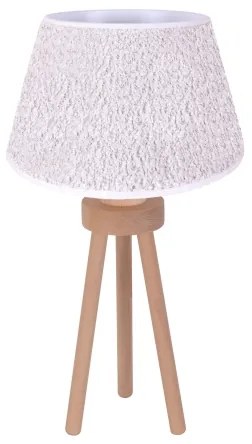 Lampă de masă Duolla BOUCLE 1xE27/15W/230V d. 28 cm alb/lemn